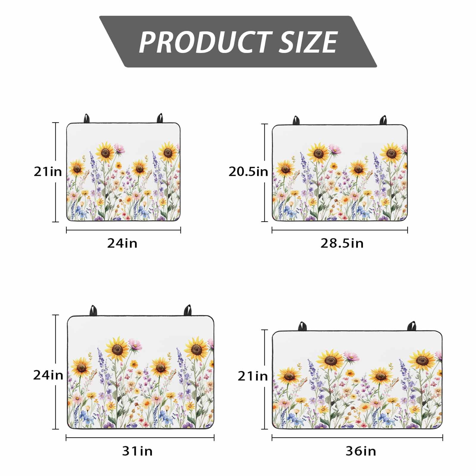 Sunflower Stove Top Cover for Electric Stove, Heat-proof & Non Slip Glass Top Stove Cover Protector, Spring Floral Summer Botanical Pastoral Kitchen Flat Cooktop Rubber Mat 28.5x20.5 Inches