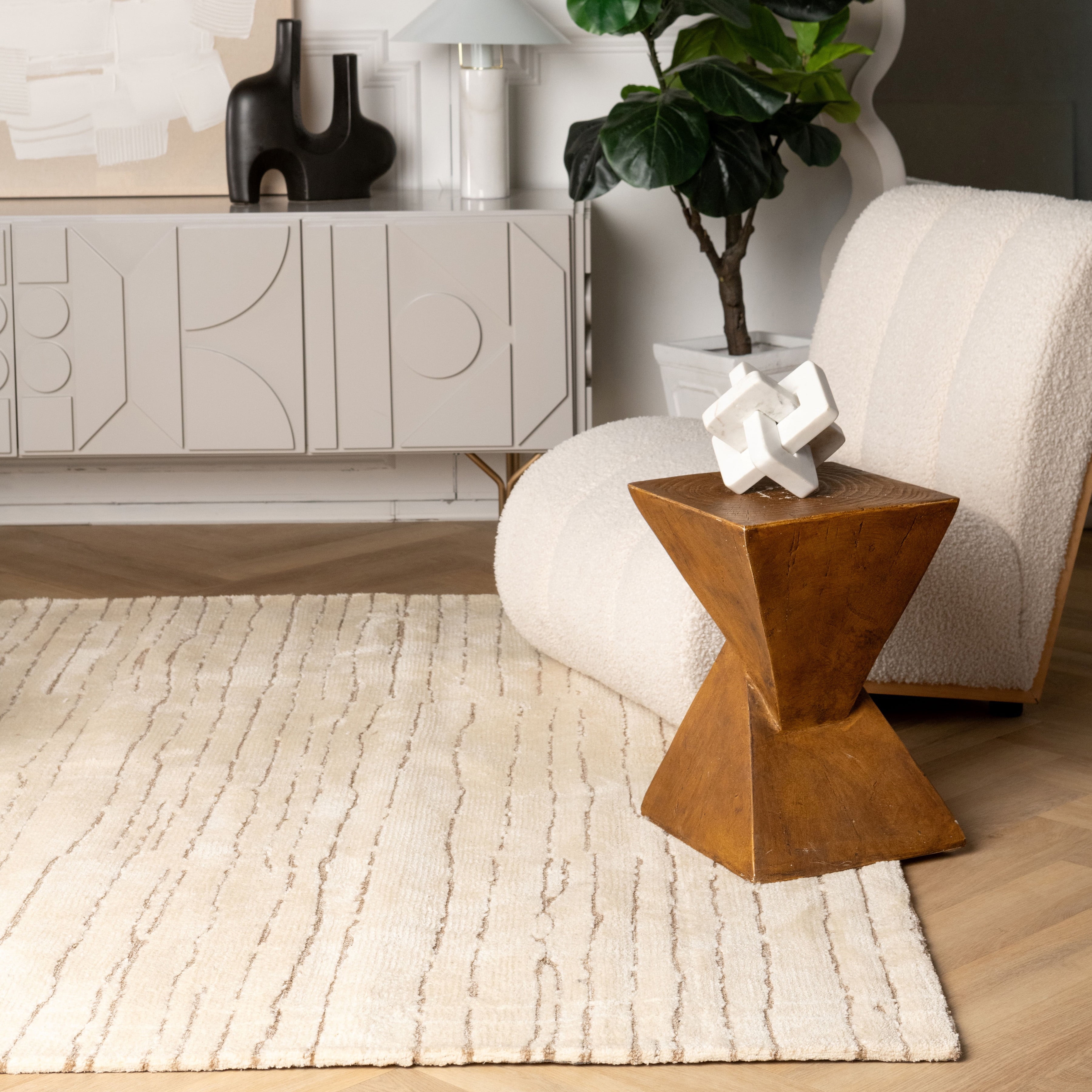 Rug Branch Maya Modern Boho Beige Grey Indoor Hand-Tufted Area Rug