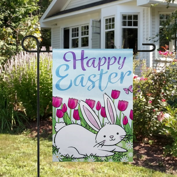 Northlight Happy Easter Bunny Outdoor Garden Flag 12.5