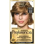 L'Oréal Paris Superior Preference Adult Permanent Hair Color, 6.5G Lightest Golden Brown, 1 Kit