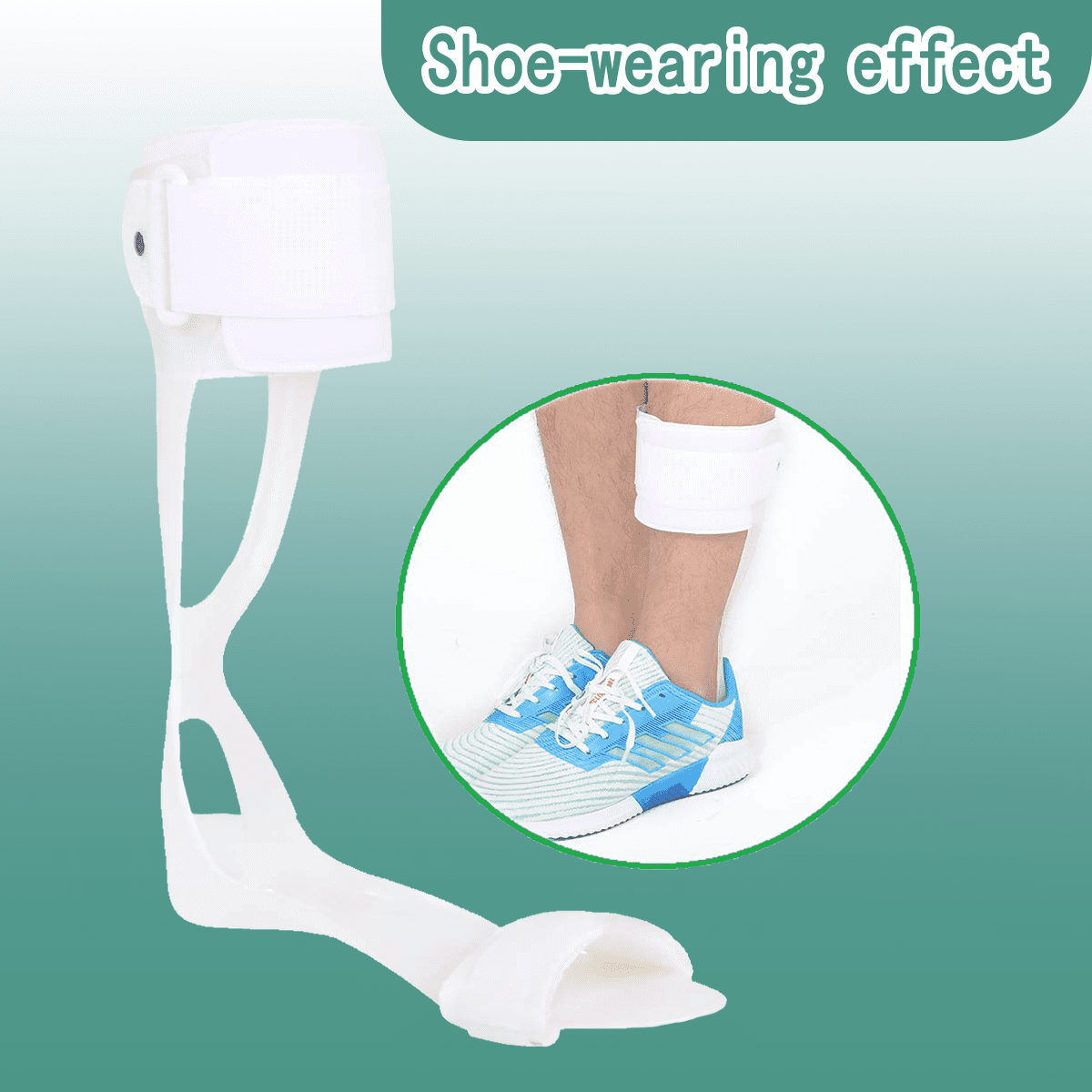 Komzer AFO Drop Foot Brace Medical Ankle Foot Orthosis Support Foot Drop Postural Correction Brace (X-Large, Left)