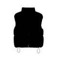thumbnail image 7 of jtjvou Womens Quilted Puffer Vests Sleeveless Stand Collar Snap Button down Gilet Casual Warm Winter Outerwear with Pockets Black XXL, 7 of 7