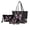 Black-Butterfly Daisy, variant on LedBack Butterfly Printed Wallet and Purse Set Boho Mandala Printed Tote Bag Handbags Set with Matching Wallet Cosmetic Purses for Women Ladies 3 Pcs Shoulder Bag Set, Blue