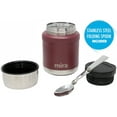 thumbnail image 2 of MIRA Thermos for Hot Food & Soup - 15 oz Insulated Food Jar with Foldable Spoon - Leak Proof Stainless Steel Thermal Storage Lunch Container, Canteen, Double Walled, Red Cherry, 2 of 7