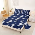 thumbnail image 2 of Erosebridal Cute Graffiti Lightning Queen Sheet Sets,Deepblue And White Bed Set For Boy Teens 4 Pieces, 2 of 6