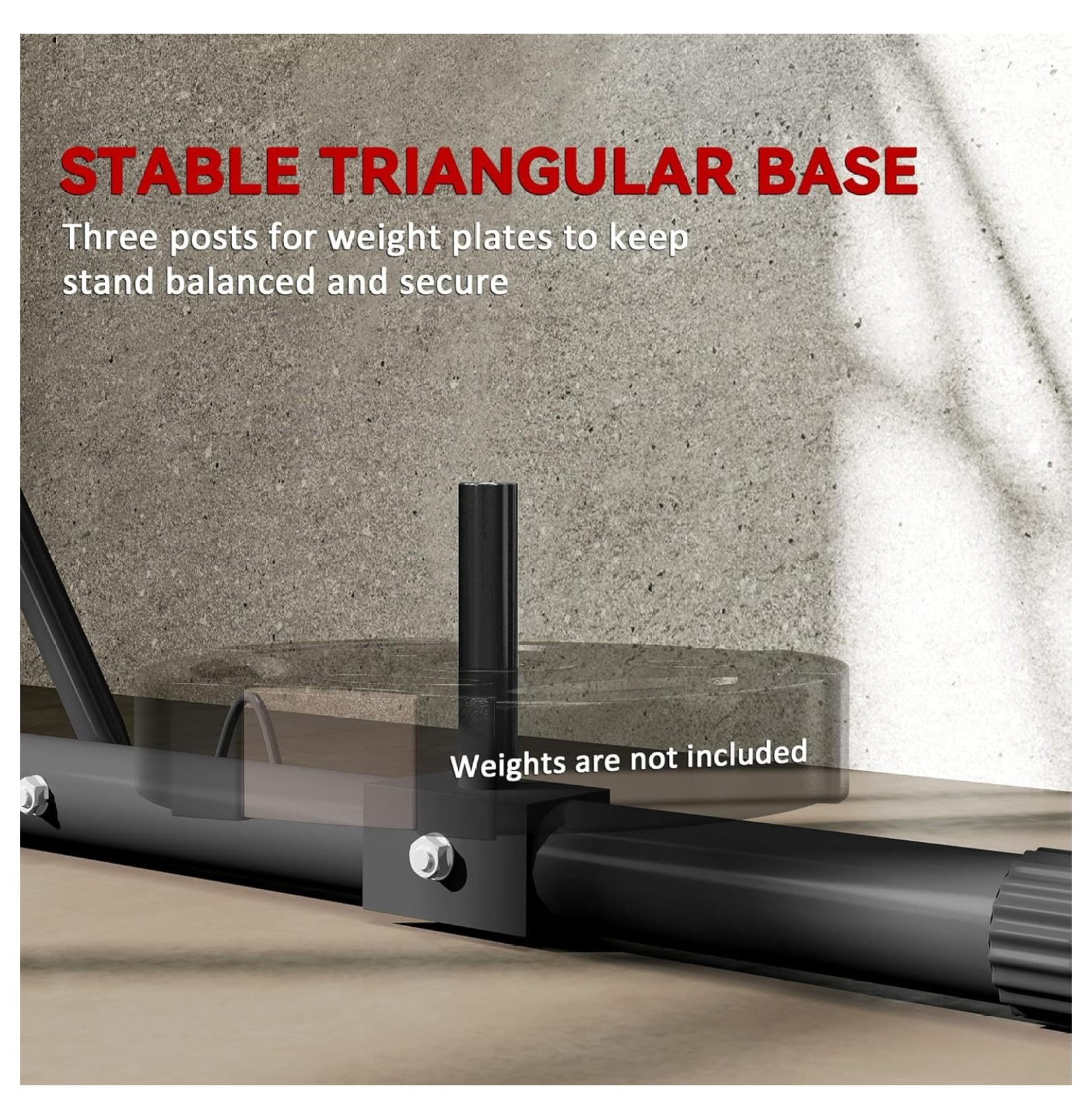 Foldable Punch Bag Stand, Height Adjustable Heavy Bag Stand with Weighted Base, Free Standing for Home Gym, Stand Only