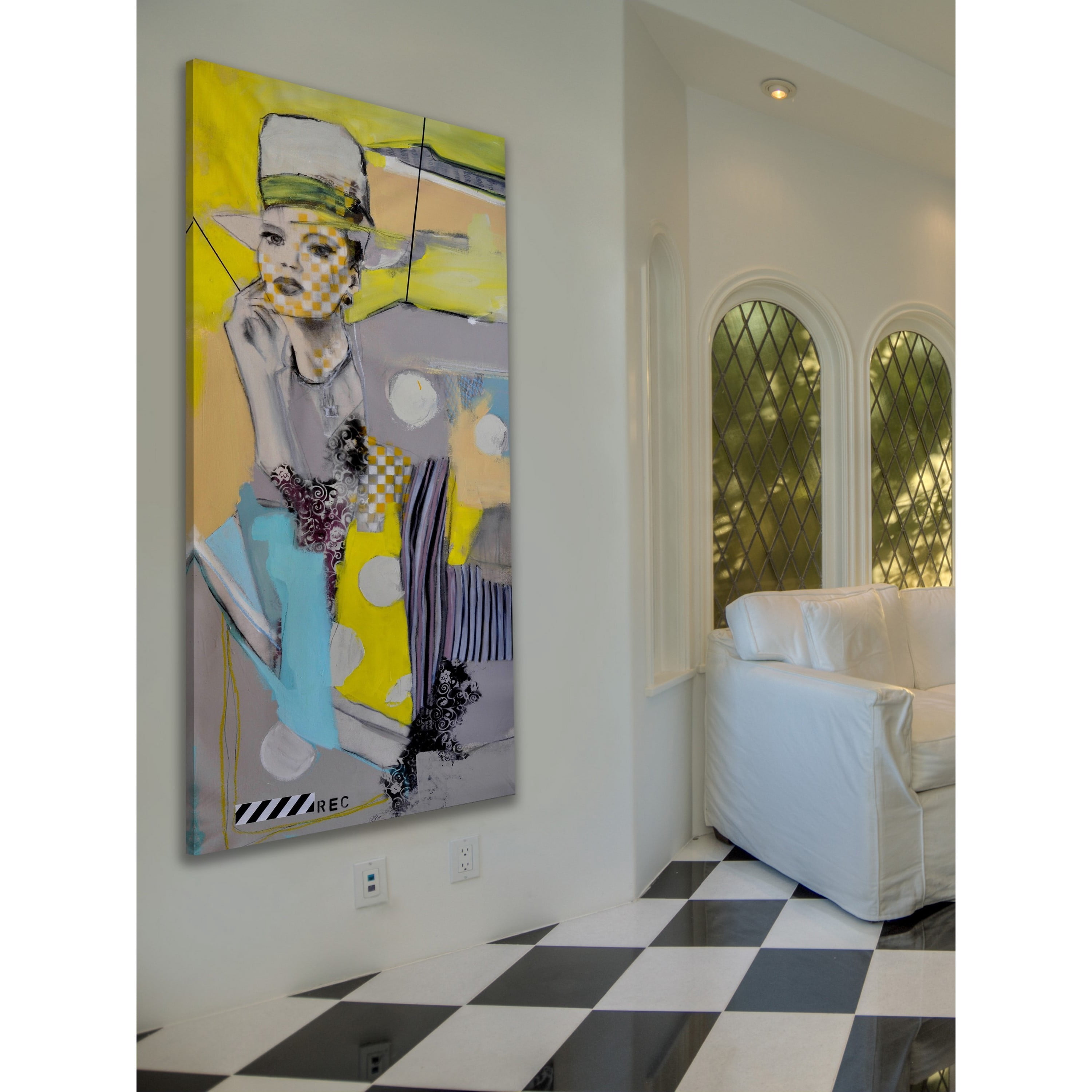 MARMONT HILL 'Mimography Biopic' Painting Print on Wrapped Canvas - Multi-Color 18 x 36