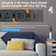 thumbnail image 2 of Enchufe Irfora Universal 3-Pin Track Sockets Power Sockets Adapter Power Track Socket Outlet Versátil Electric Mobile Track Socket Salida de pared deslizante con anillo LED azul Irfora Enchufe, 2 of 7