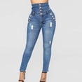 thumbnail image 5 of Fesfesfes Jeans for Women High Waisted Elasticity Skinny Pants Jeans All-match Pencil Long Trouse, 5 of 9