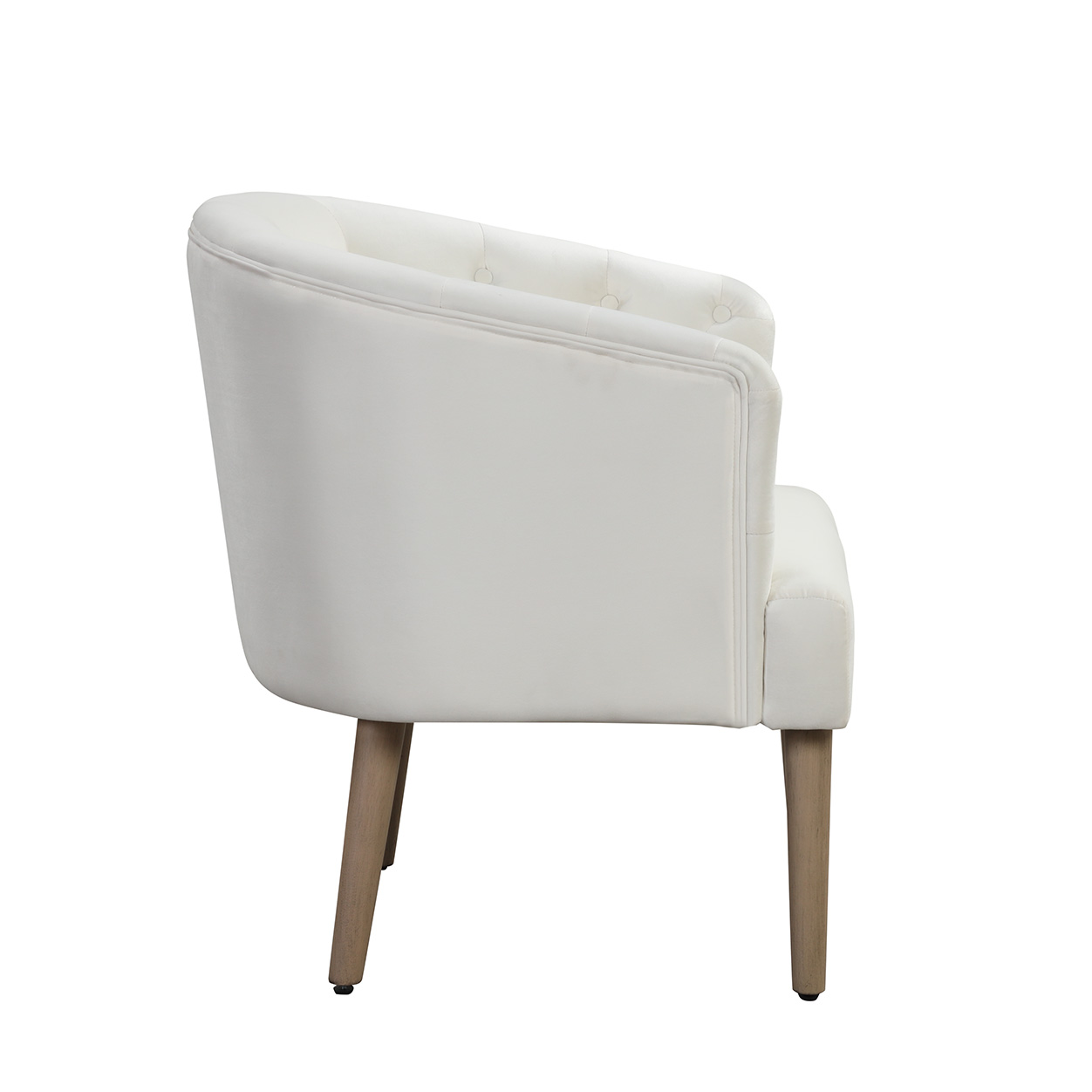 Better Homes & Gardens Barrel Accent Chair, Vanilla Dream Beige, Velvet ...