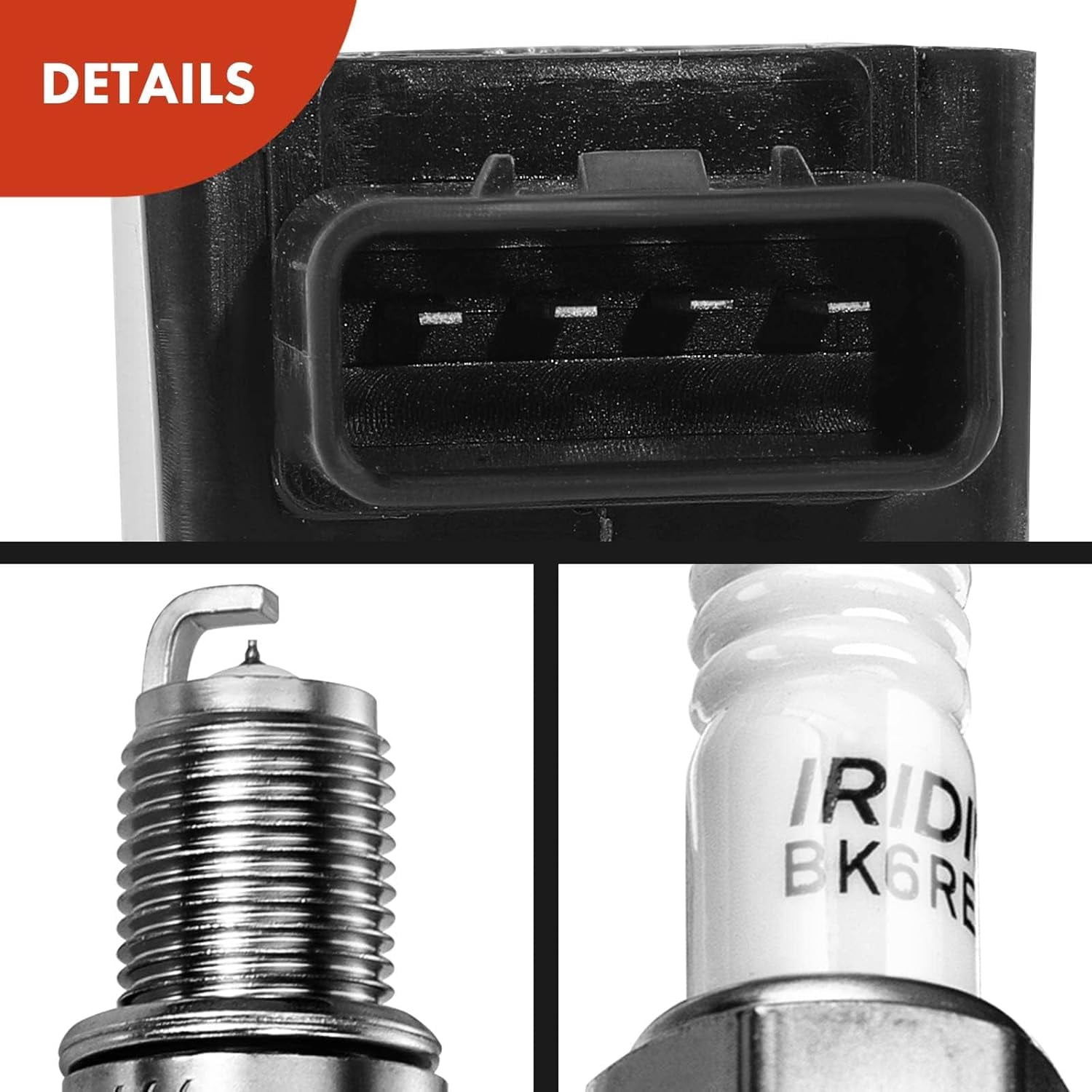 A-Premium Ignition Coils and Spark Plugs Kits Compatible with Volvo XC90 2005-2011, S80 2007-2010, 4.4L 8-PC Set