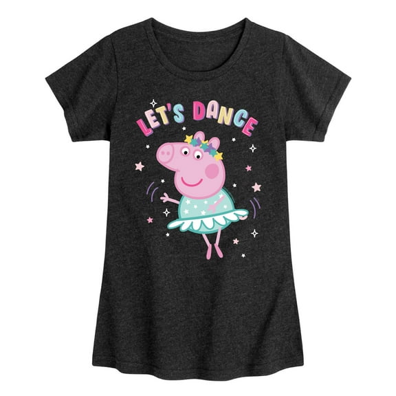 Peppa Pig - Peppa Lets Dance - Girls Toddler And Youth Fitted Short Sleeve Tee