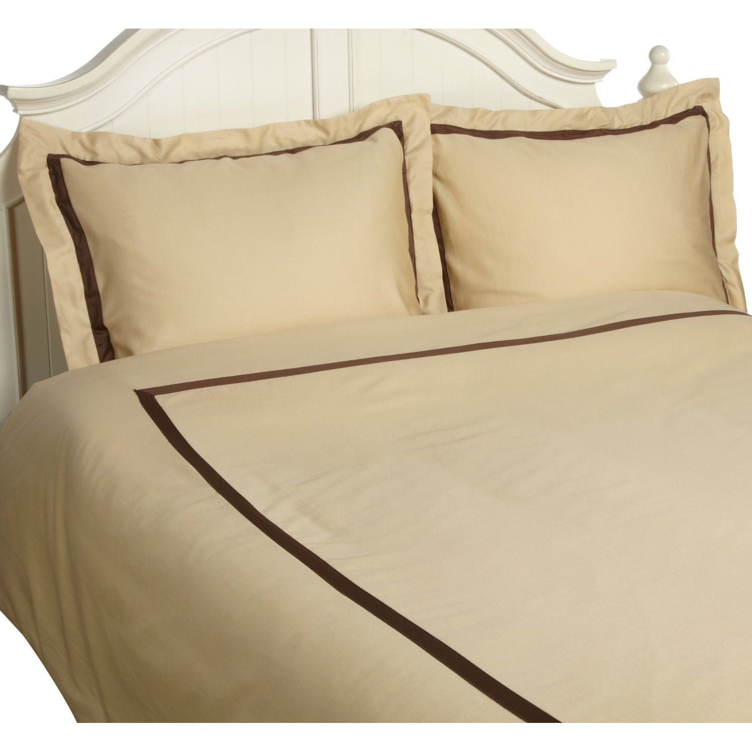 Hotel Collection 100 Cotton Duvet Cover Set Honey/Mocha / Twin