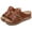 Brown, variant on SWQZVT Women's Slide Sandals Slip On Slippers Casual Wedge Sandals Summer Beach Shoes Brown