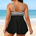thumbnail image 3 of Plus Size Tankini Swimsuits for Women - Flowy Peplum Bathing Suit Top with Boyshorts, Tummy Control V-Neck 2026 Swimwear Top (14-22Plus), 3 of 4