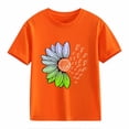 thumbnail image 4 of Ruyang Teen Girls Flower Graphic T Shirts Short Sleeve Sunflower Pattern Tshirts Tops Summer Loose Fit Soft Tees Clothes, 4 of 5