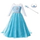 thumbnail image 1 of Vestido de princesa para niñas, disfraz de Disney Frozen Snow Queen Elsa, disfraz de fiesta de cumpleaños, ropa para niños con peluca de corona Vestido3T Gao Jinjia LED, 1 of 2