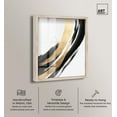 thumbnail image 2 of Golden Swirl III Shadowbox Print Black Gold Decor by Art Remedy, Blonde Frame, 36 x 45, 2 of 6