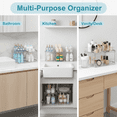 thumbnail image 4 of 2-Pack Under Sink Organizer, 2 Tier Bathroom Storage Organizer, Pull-Out Organization with Track for Pantry, Kitchen, 4 of 8