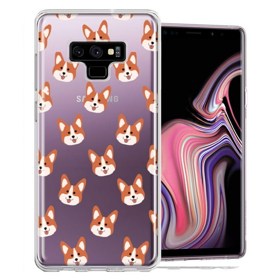 MUNDAZE For Samsung Galaxy Note 9 Shiba Inu Polkadots Design Double Layer Phone Case Cover