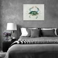 thumbnail image 6 of Crab Bathroom Decor Wall Art Ocean Crab Pictures Canvas Paintings Ocean Bathroom Wall Decor Canvas Prints Painting Crab Decorations Framed Artwork for Bathroom Living Room Bedroom 16"x12", 6 of 6
