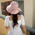 thumbnail image 4 of COCOpeaunt Womens Hat Bucket hat Panamanian Women Four Seasons Fisherman Hat Big Brim Hat bowknot Fisherman Hat Sun Visor Sun hat, 4 of 6