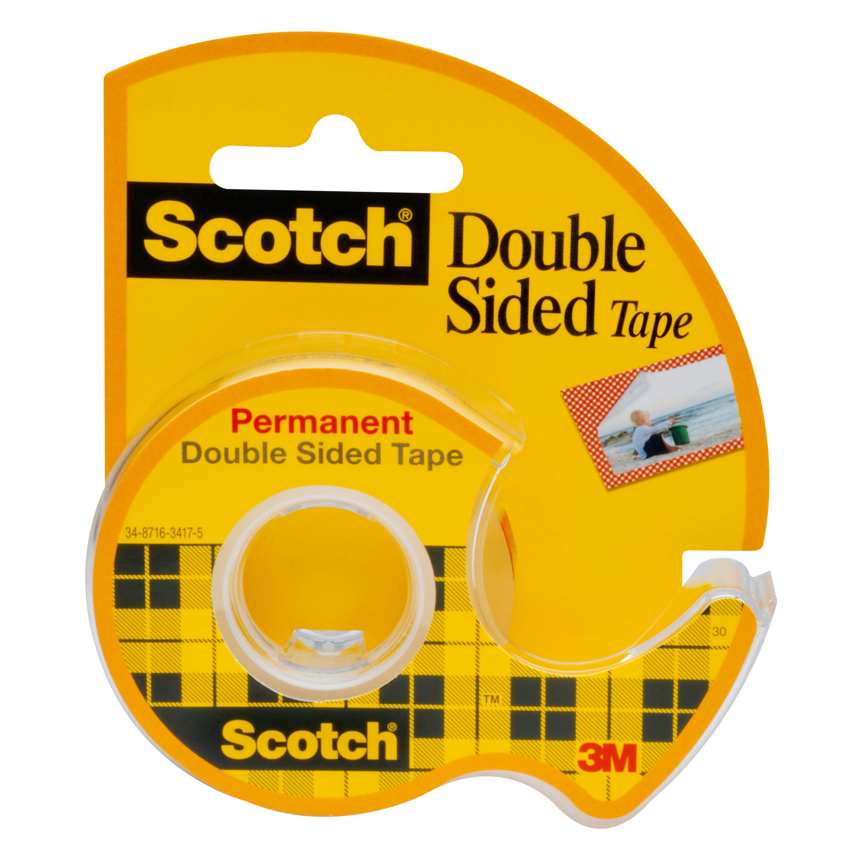 Scotch Double Sided Tape, Permanent, 1/2 in. x 400 in., 1 Dispenser Scotch Double Sided Tape, Permanent, 1/2 in. x 400 in., 1 Dispenser