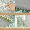 thumbnail image 4 of Findosom 2'x10' Vintage Runner Rug 0.4" Distressed Hallway Rug Non Slip Laundry Runner Rug Decor Rug Washable Runner Rug Kitchen Floor Mat Entryway Rug Runner for Laundry Kitchen Entryway, Green, 4 of 9