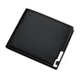 thumbnail image 5 of Masteelf Men's Wallet PU Leather Billfold Fashionable Iron Holder Purse Short Wallet (Black), 5 of 8