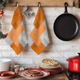 thumbnail image 6 of Orange Abstract Kitchen Towels Set of 1, Grey Geometric Oil Painting Vintage Gradient Absorbent Dish Towels for Kitchen, Microfiber Hand Towel, Quick Drying Tea Towel for Cleaning Dishcloths, 6 of 7