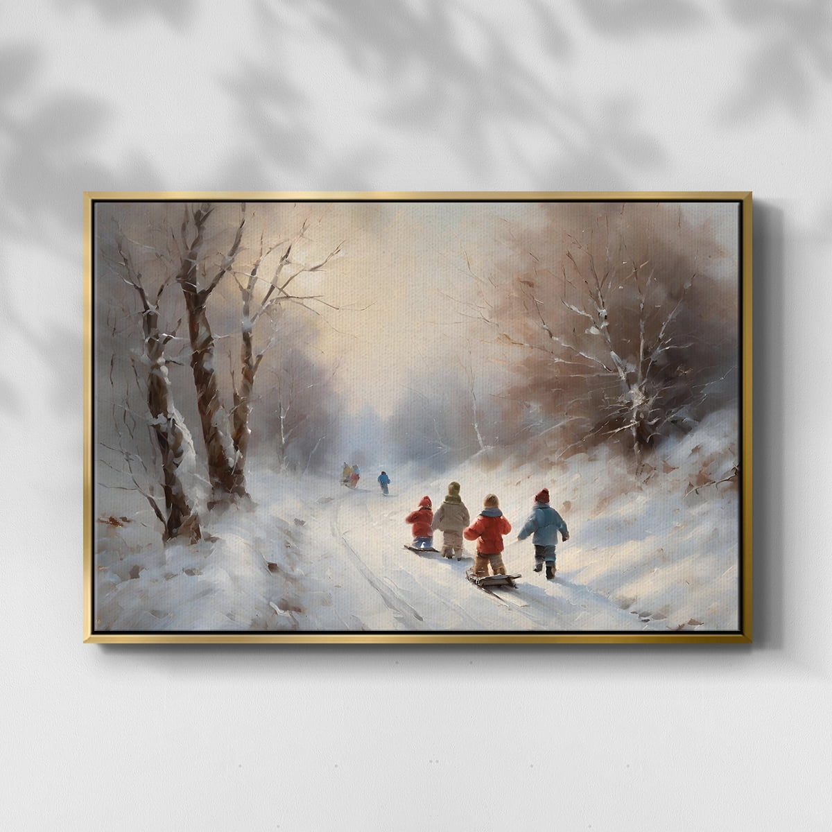 Vintage Landscape-CCXIII By Wexford Home Framed in Gold Wood Gallery Wrapped Canvas 27 in. x 41 in.
