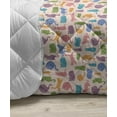 thumbnail image 3 of Cat Down Alternative Comforter, Black Silhouettes in Different Positions Friendly Furry Feline Domestic Pet, Microfiber Quilt for All Season, 5 Sizes, Black White, by Ambesonne, 3 of 3