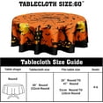 thumbnail image 4 of Halloween Tablecloth Spider Web Halloween Round Tablecloth 60 Inch Orange and Black Table Cloth for Farmhouse Kitchen Decor Polyester Fabric Holiday Table Cover for Party Outdoor Camping, 4 of 6