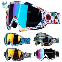 Deago Blue and Multi-color Snow Sports Sport Goggles