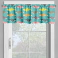 thumbnail image 4 of Ambesonne Whale Valance & Curtain, Colorful Orca Silhouettes, 55"x45", Multicolor, 4 of 6