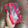 thumbnail image 1 of Lujosa funda transparente frontal + trasera de cuerpo completo 360 para iPhone 13 14 11 12 Pro Max XS X XR 7 8 Plus SE, funda de silicona a prueba de golpes Tan Jianjun unisex, 1 of 2