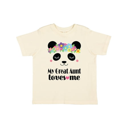 

Inktastic My Great Aunt Loves Me Panda Gift Toddler Toddler Girl T-Shirt