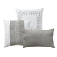 thumbnail image 3 of Salerno 7 Piece Faux Suede Embroidered Comforter Set, White - Queen, 3 of 6