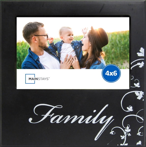 Mainstays 4x6 'Family' Black Sentiment Picture Frame