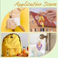 thumbnail image 5 of 20Pcs 5 Styles Alloy Enamel Keychain Cute Heart Butterfly Key Rings with Colorful Acrylic Beads Multi Style Pendant Decoration Key Chain for Car Key Bag Decoration 7~8.5cm DIY, 5 of 7