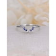 thumbnail image 5 of HeartsAndYou 1ct Natural Blue Sapphire Wedding Band Ring 14k SOLID White Gold Curved Crown, 5 of 9