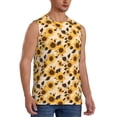 thumbnail image 2 of Uemuo Vintage Plaid Cute Sunflower Pattern Men's Sleeveless T-Shirt,Muscle Athletic Tank Top, Moisture-wicking Quick-dry Breathable Classic Tee Top for Gym Run Outdoor Sports-Large, 2 of 8
