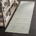 thumbnail image 2 of SAFAVIEH Marbella Alicia Geometric Diamonds Wool Area Rug, Light Blue/Ivory, 4' x 6', 2 of 7