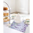 thumbnail image 4 of Purple Flowers Kitchen Dish Towels for Drying Dishes Set of 3, Weeping Spring Floral Checkered Pastoral Waffle Weave Microfiber Hand Tea Bathroom Towels Quick Dry & Absorbent Towel 12x12, 4 of 7