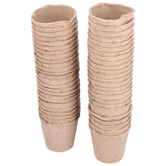 Macetas de turba biodegradables para semilleros de jardín, accesorios de cultivo ecológicos, paquete de 50, 8 cm