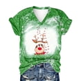 thumbnail image 4 of Tops Para Hombre Y Para Mujer Tops Con Estampado de Navidad Camisetas de Manga Corta Con Cuello en V de Alce Sueltas Casuales Odeerbi ODB182231, 4 of 6