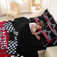 thumbnail image 5 of Catabedysis Racing Flag ABC Print A 7-Piece Twin Bedding,Personalized Monogrammed Gifts Bedding Comforter Set,Black Reversible For Boys, 5 of 7