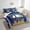 Blue White Wheat, variant on Erosebridal Rugby Bedding Sets Twin Size,Stripes Sport Comforter Sets with Sheets,Football Gaming Decor,Reversible,Breathable,7-Piece