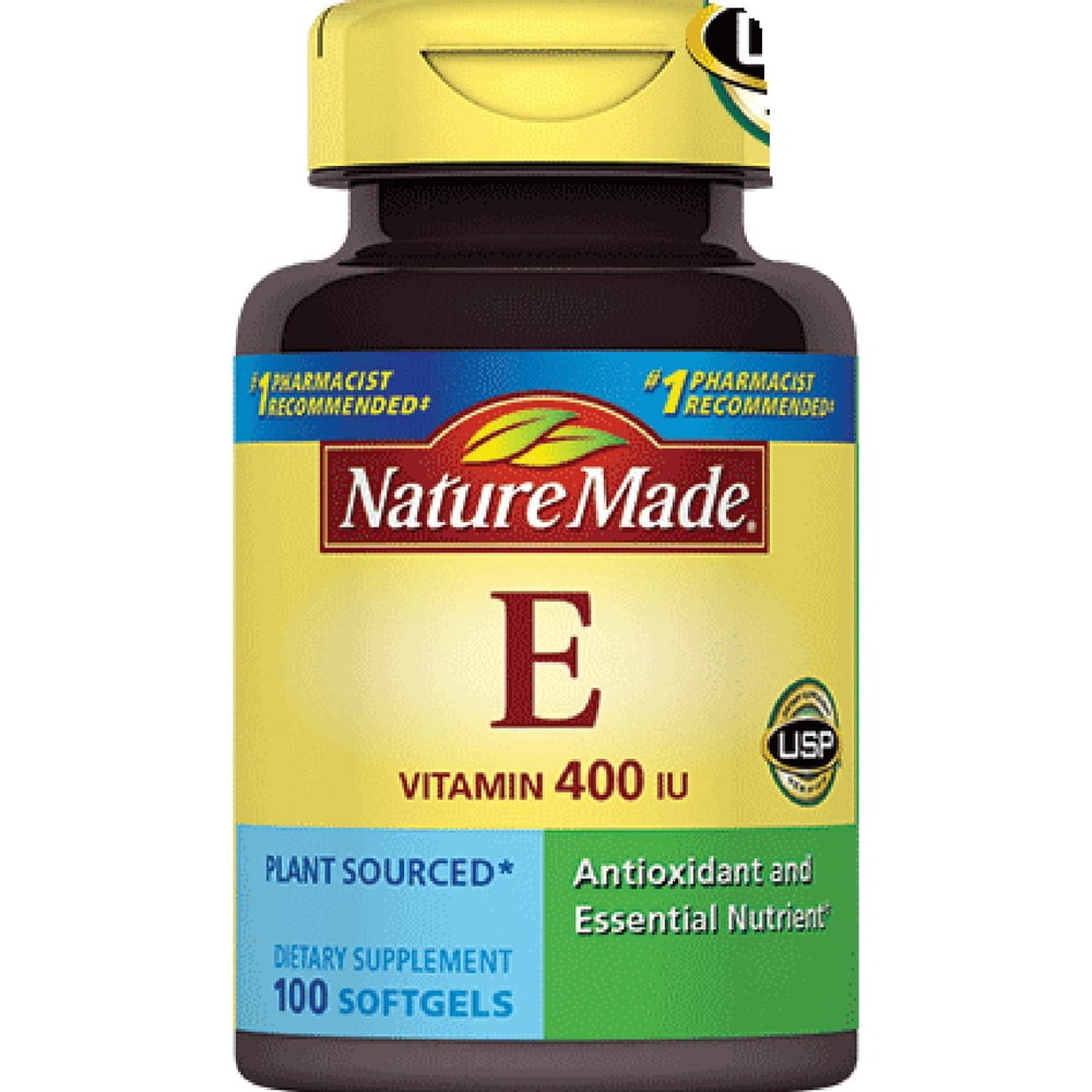 Nature Made Vitamin E 400 I.U. Softgels 100 ea (Pack of 3)  Walmart