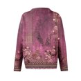 thumbnail image 6 of Women's Sweater Cute Fun Printing Sweater Fall And Winter Long Sleeve Knitted Sweater for Fall Winter Garden Themes,Purple Pink,XL, 6 of 6
